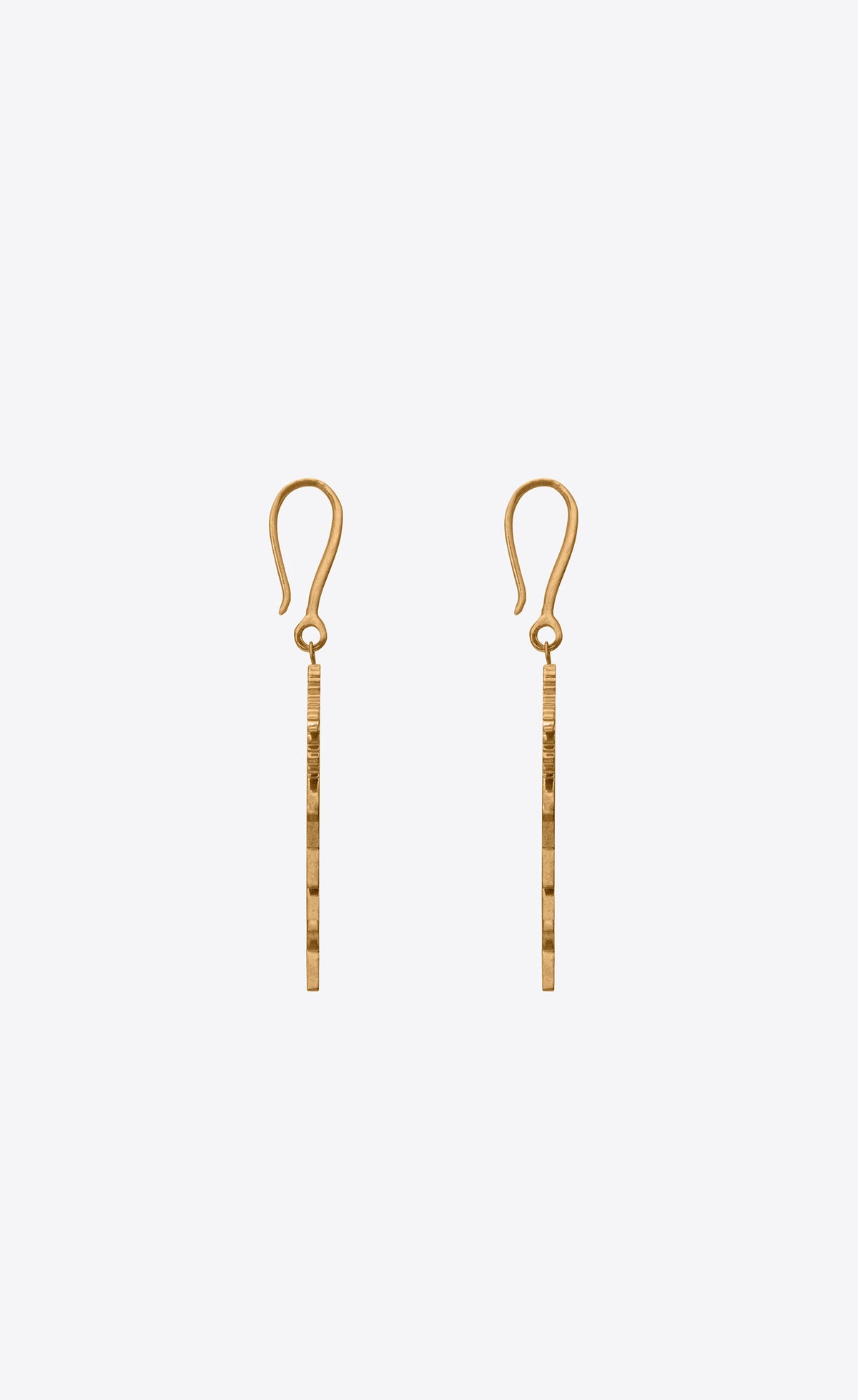 18K YSL Monogram Palmier Statement Earrings