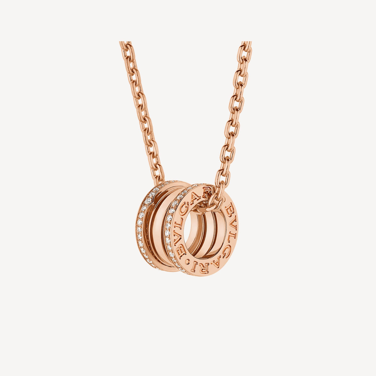 18K B.ZERO1 Pave Diamonds Necklace