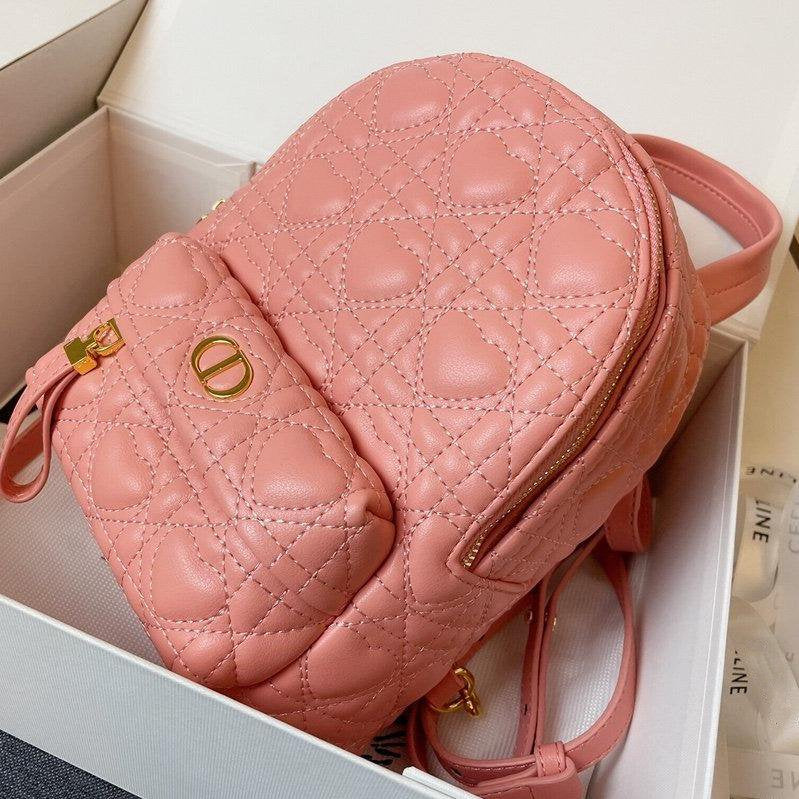 DIOR SMALL BACKPACK PINK CANNAGE LAMBSKIN