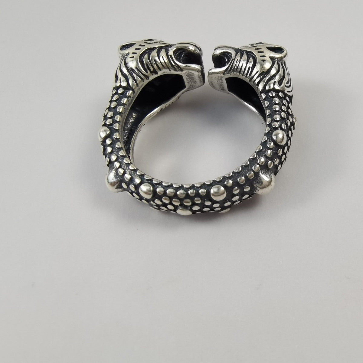 Double Gucci Tiger Head Ring