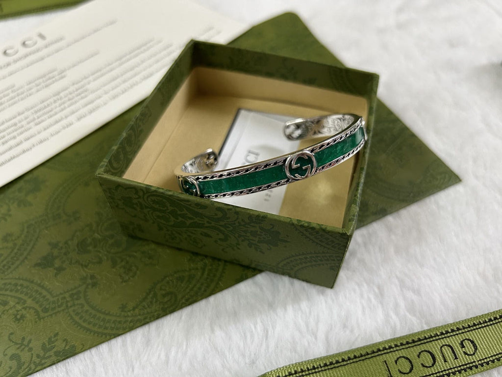 Double Gucci Interlocking Gucci Bangle Bracelet