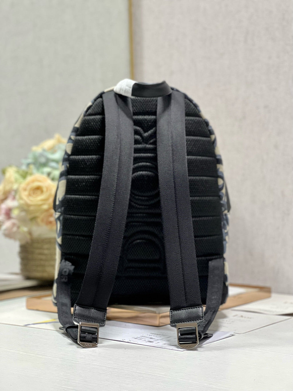 DIOR RIDER BACKPACK WHITE OBLIQUE JACQUARD