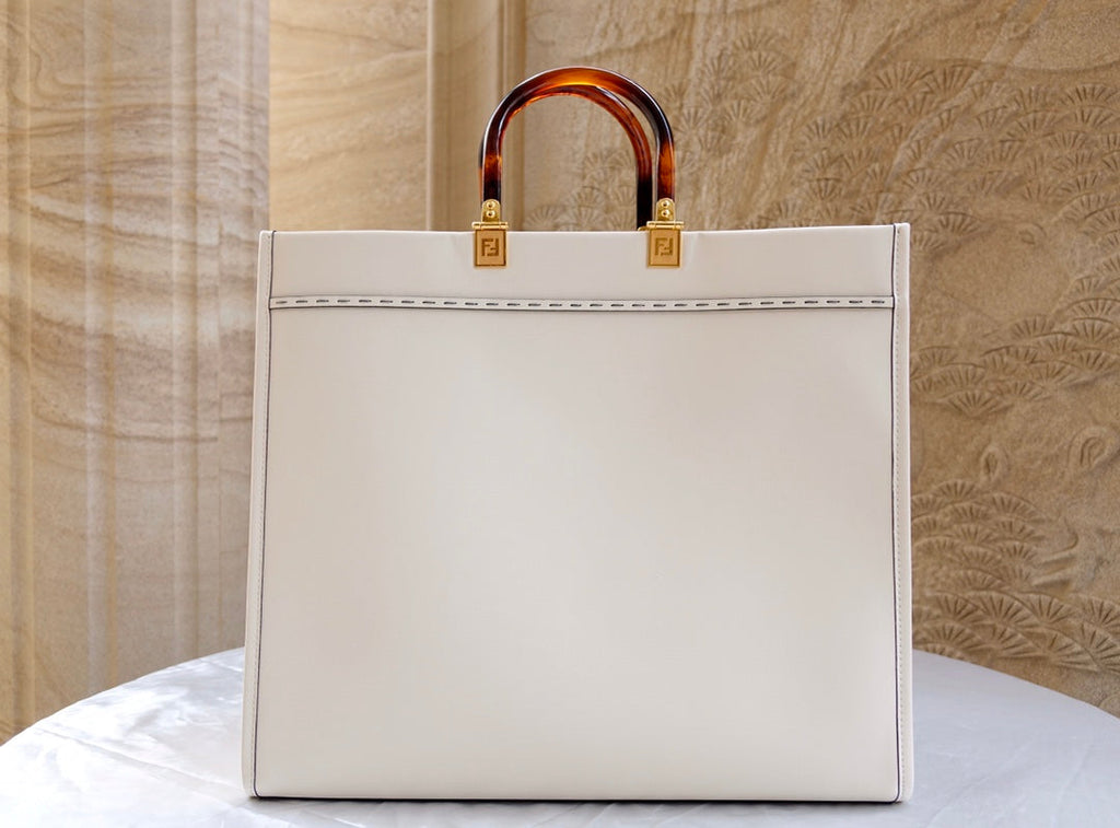 Fend Sunshine Large Bag 40.5 White Leather