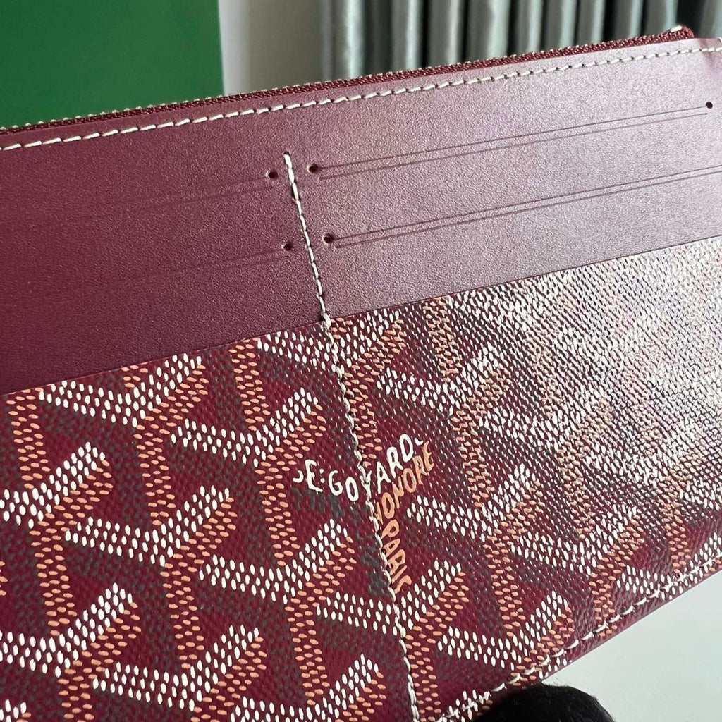 INSERT LOUISE 21 IN BURGUNDY RED GOYARDINE CANVAS