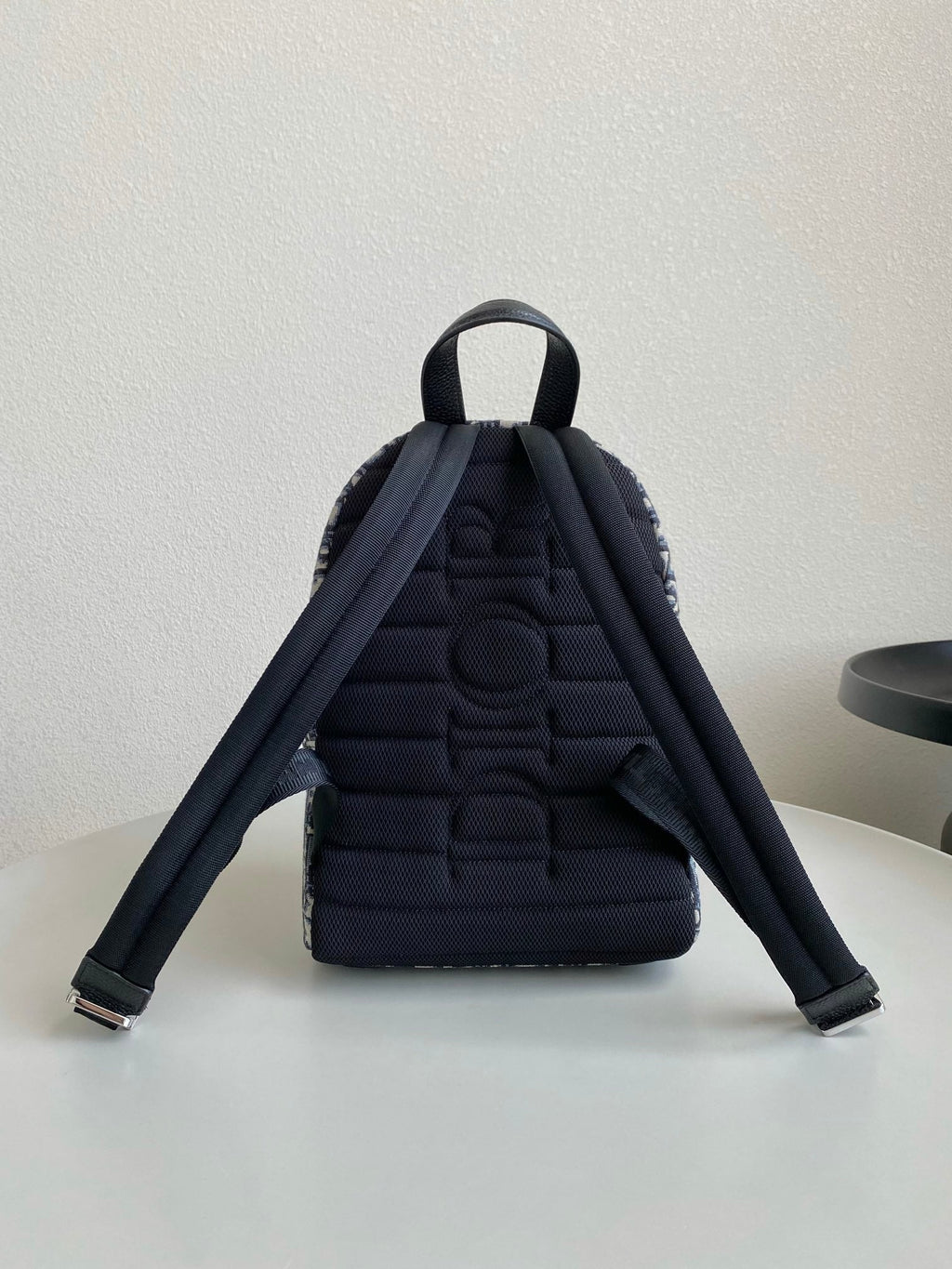 DIOR LARGE BACKPACK 42 BLUE OBLIQUE JACQUARD