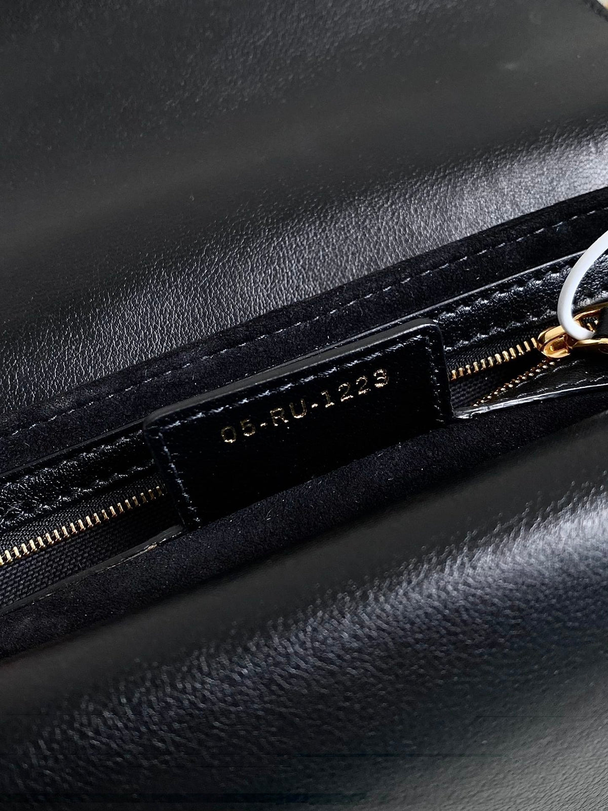 DIOR MINI JOLIE 22 BAG BLACK CALFSKIN