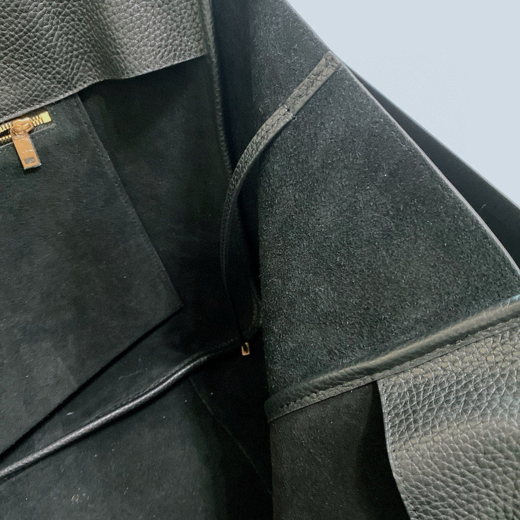 LE 5 À 7 BEA IN GRAINED LEATHER BLACK