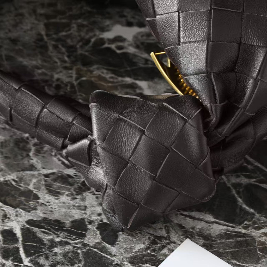 BOTTEGA VENETA 25S MINI JODIE 26 IN CHOCOLATE BROWN CALFSKIN
