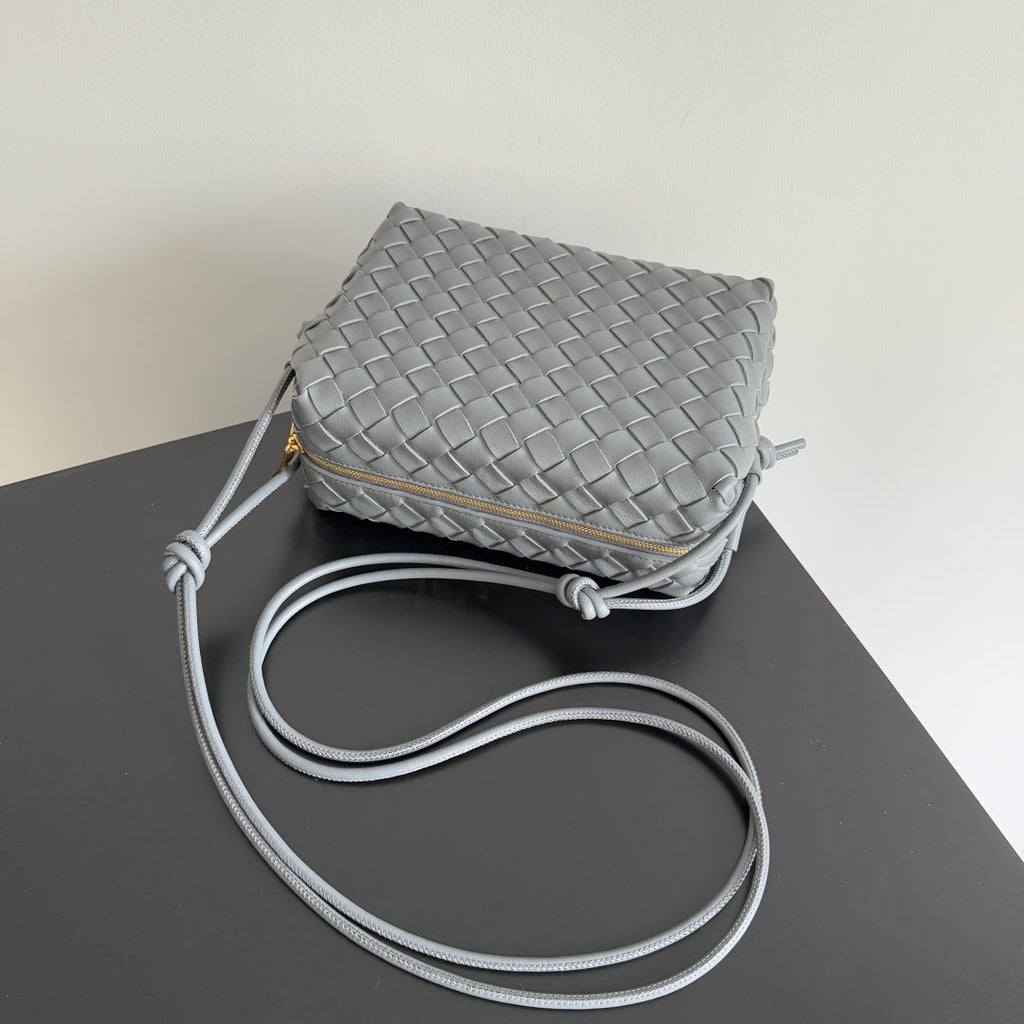 MINI LOOP CAMERA BAG 22 IN GREY CALFSKIN