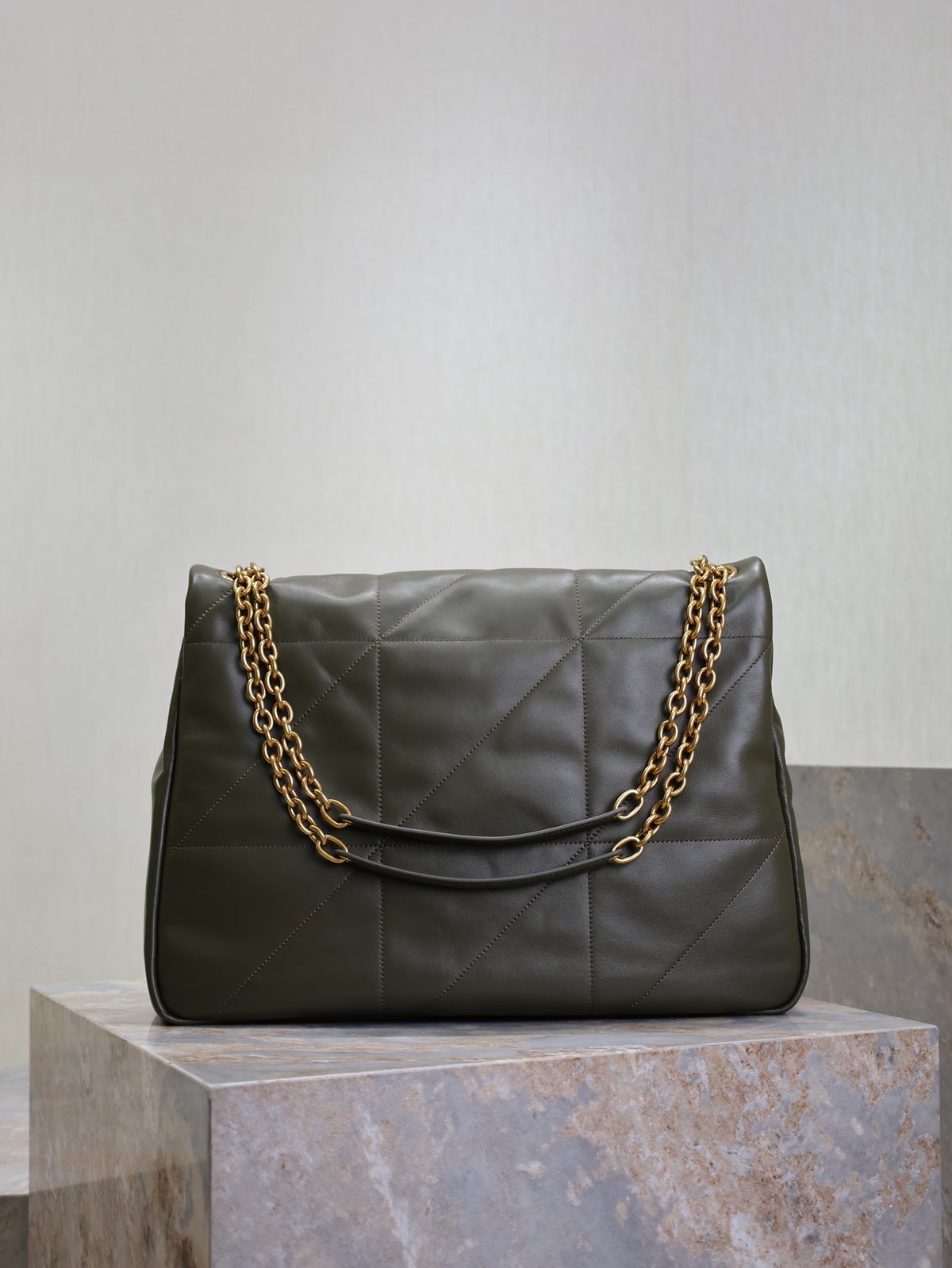 YSL 25S LARGE JAMIE 43 IN LIGHT MUSK LAMBSKIN GOLD HARDWRE