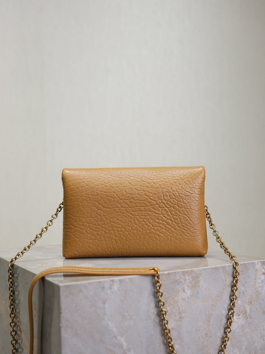 YSL 25S CALYPSO MINI 19 IN CARAMEL LAMBSKIN GOLD HARDWRE