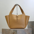 YSL 25S LE 5 À 7 BEA 50 IN DARK CARAMEL CALFSKIN GOLD HARDWRE