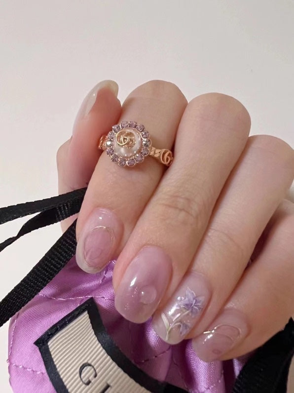 18K Double Gucci Pearl Ring