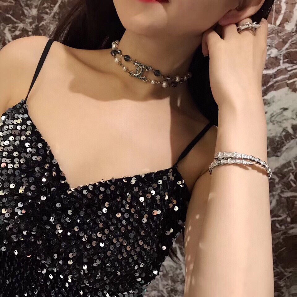 18K  Chanel Blue Resin Necklace