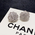 18K  Chanel Camellia Diamond Earrings