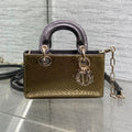 DIOR MEDIUM 16 LADY BAG IN GOLD METALLIC LAMBSKIN