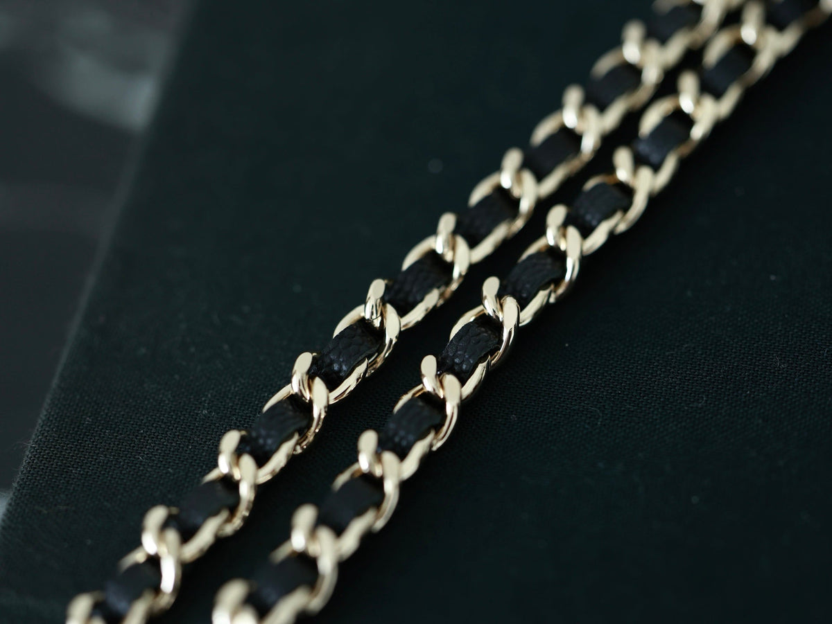 CHANEL 25S KELLY IN BLACK LAMBSKIN WITH GOLD HARDWARE