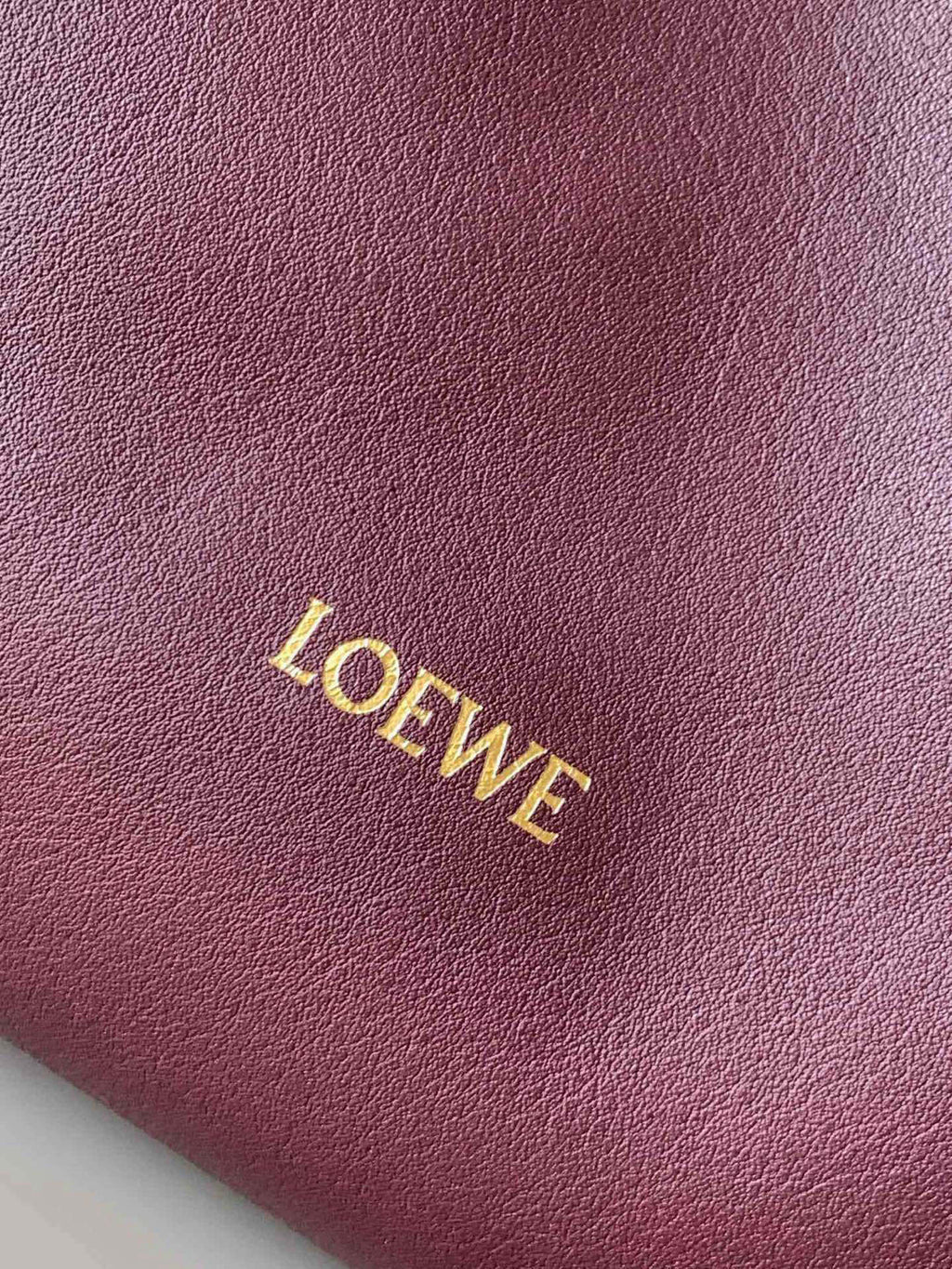LOEWE 25S LARGE FLAMENCO CLUTCH BAG 30 IN DARK ROSEWOOD CALFSKIN