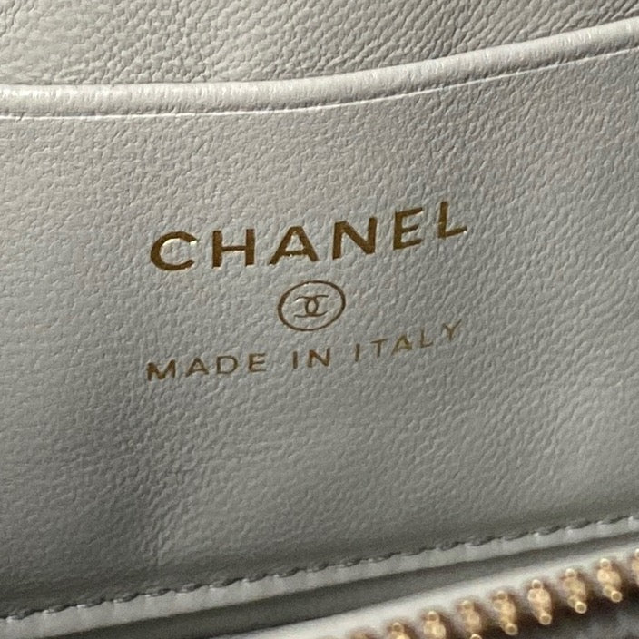CHANEL 25S VANITY BAG 20 IN GREY CAVIAR LEATHER