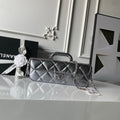 CHANEL 25S FLAP BAG 29 IN SILVER METALLIC CALFSKIN