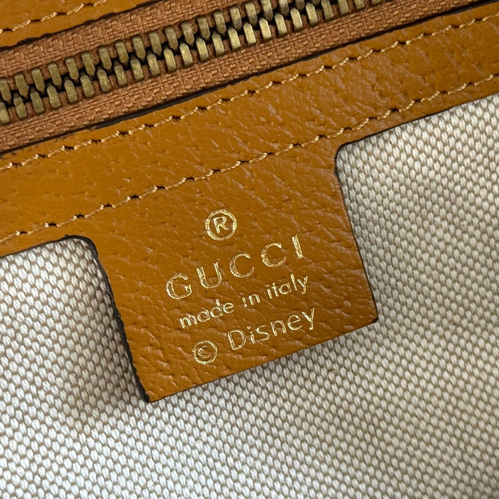 GUCCI DONALD MICKEY SMALL BACKPACK 29 CARAMEL IN CALFSKIN