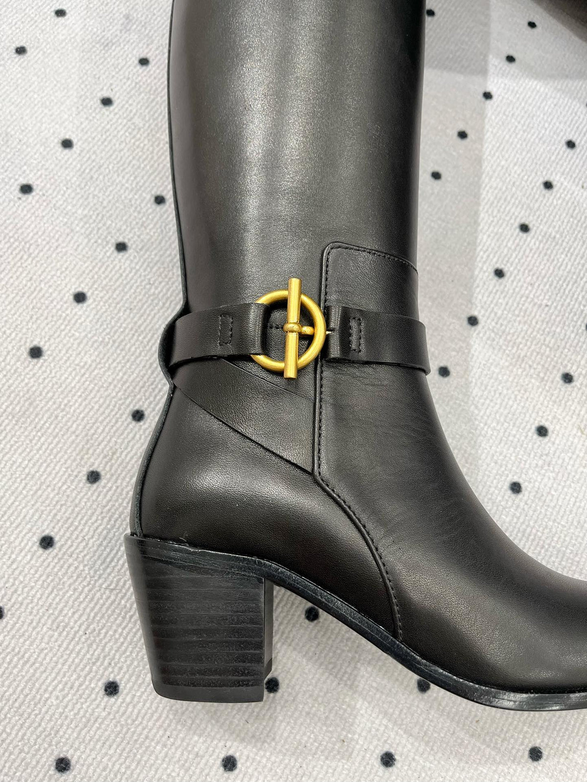 HERMES JUSTINE BOOT 6 CM IN BLACK CALFSKIN