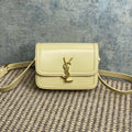 SOLFERINO SMALL SATCHEL 19 IN CANARY YELLOW CALFSKIN GOLD HARDWARE