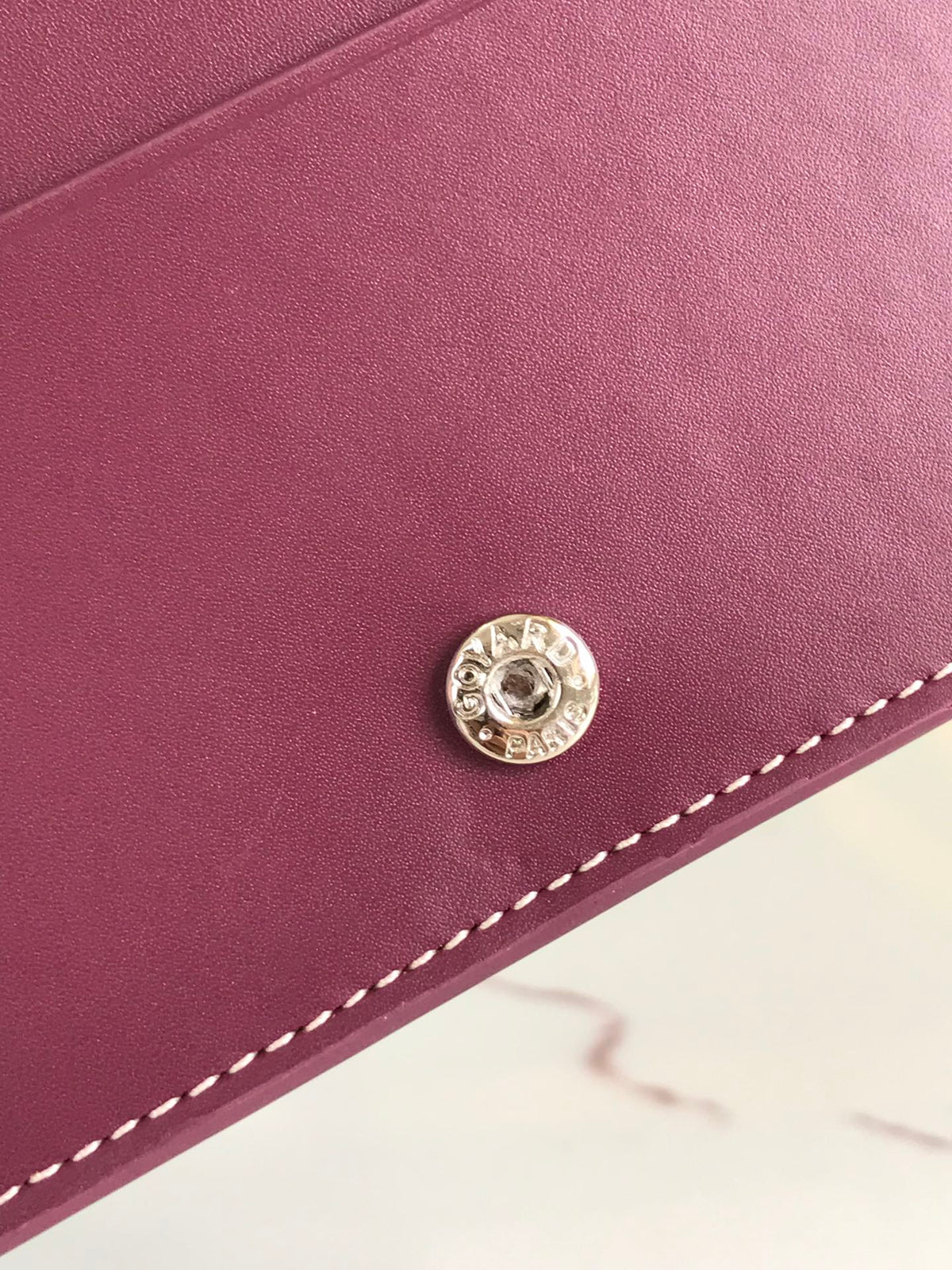 RICHELIEU WALLET 19 IN WINE RED GOYARDINE CANVAS
