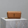 YSL 25S SAINT LAURENT GABY 19 IN FOX QUILTED CALFSKIN GOLD HARDWRE