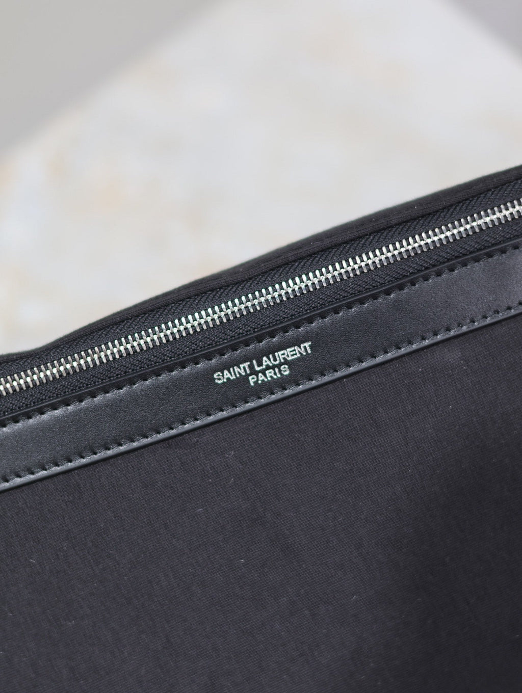 YSL 25S CLASSIC CROSSBODY BAG 26 IN BLACK CANVAS SILVER HARDWARE