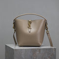 YSL 25S LE 37 BUCKET 20 IN BEIGE CALFSKIN GOLD HARDWRE