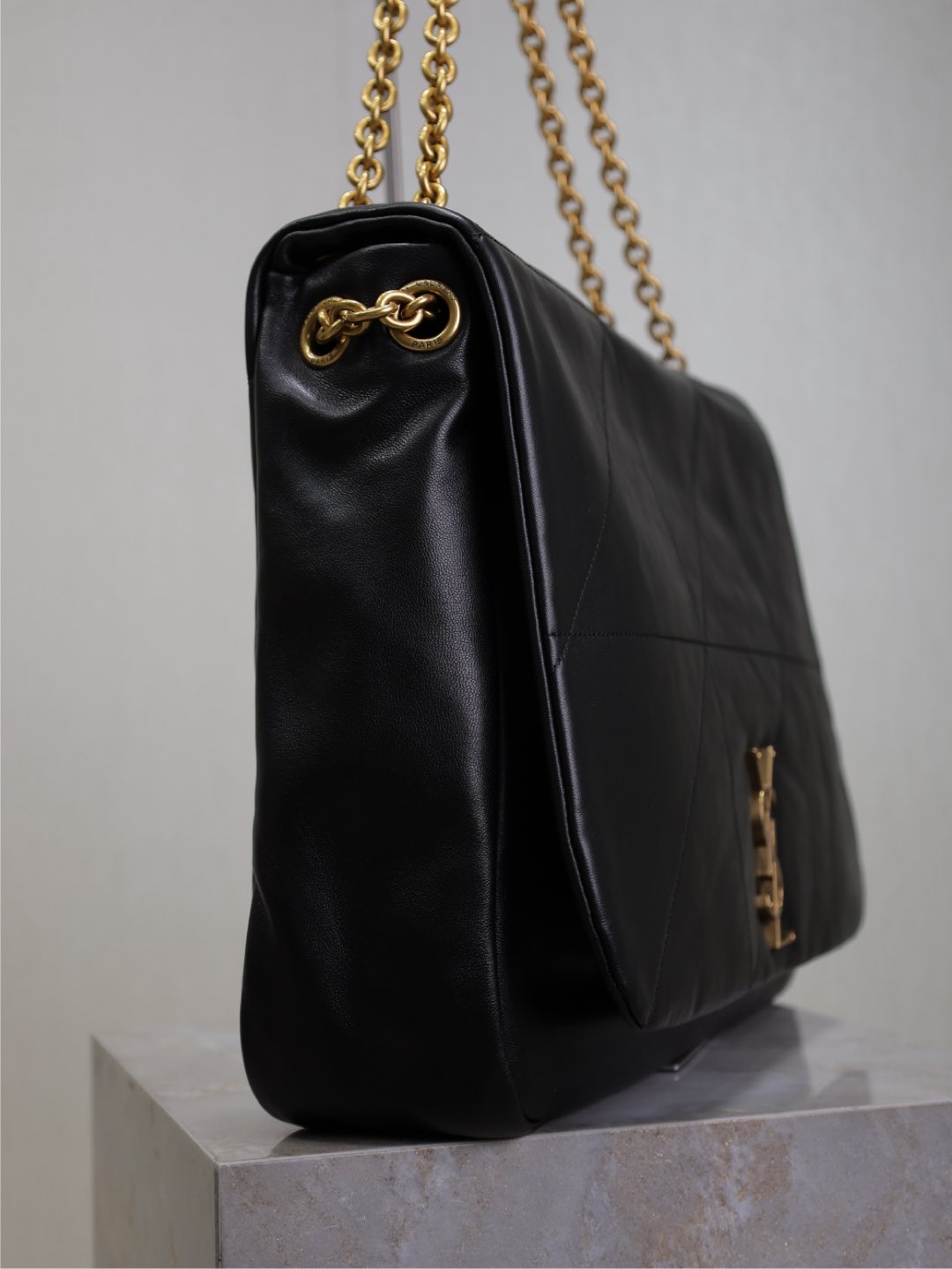 JAMIE 4.3 LARGE BAG 43 IN BLACK LAMBSKIN GOLD HARDWARE