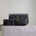 LOULOU MINI 20 IN BLACK SHEEPSKIN GOLD HARDWARE