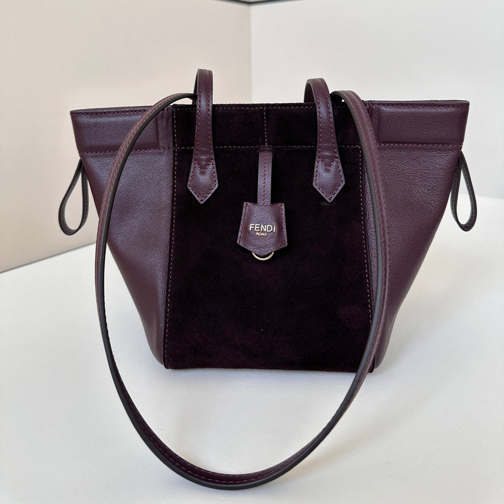 ORIGAMI MINI 19 IN WINE RED LAMBSKIN AND SUEDE
